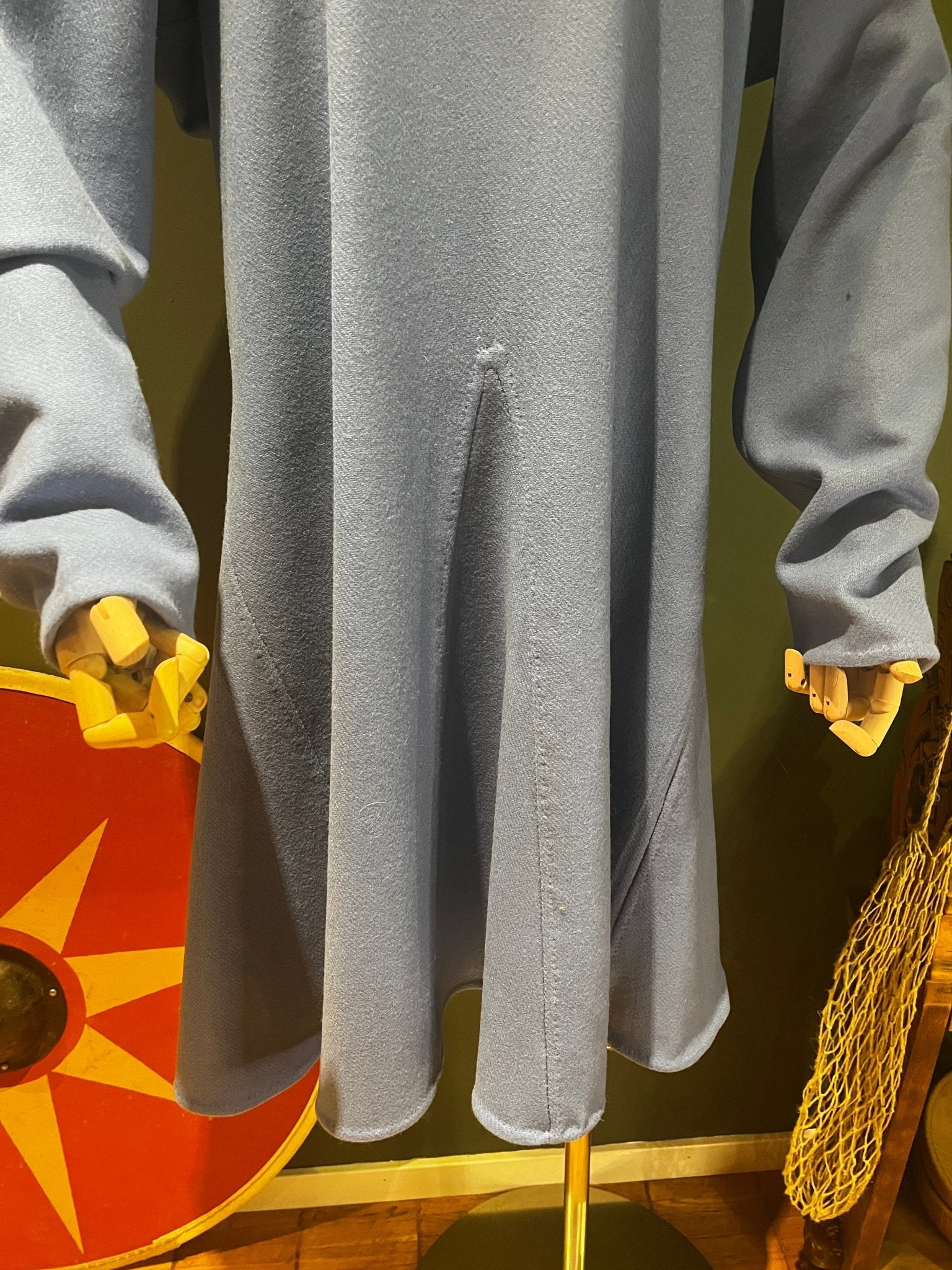 • ERIK • Viking Age Simple Woolen Tunic With 4 Gores READY - MADE size M light blue thin twill - MIMIRS SAUM
