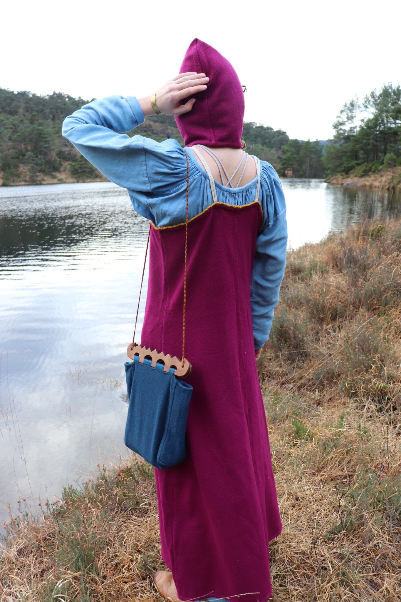 • FREYDIS • Hand - Sewn Viking Age Apron Dress | Twill Wool Fulled 370g/m2 | Based on Haithabu Harbor Fragments - MIMIRS SAUM