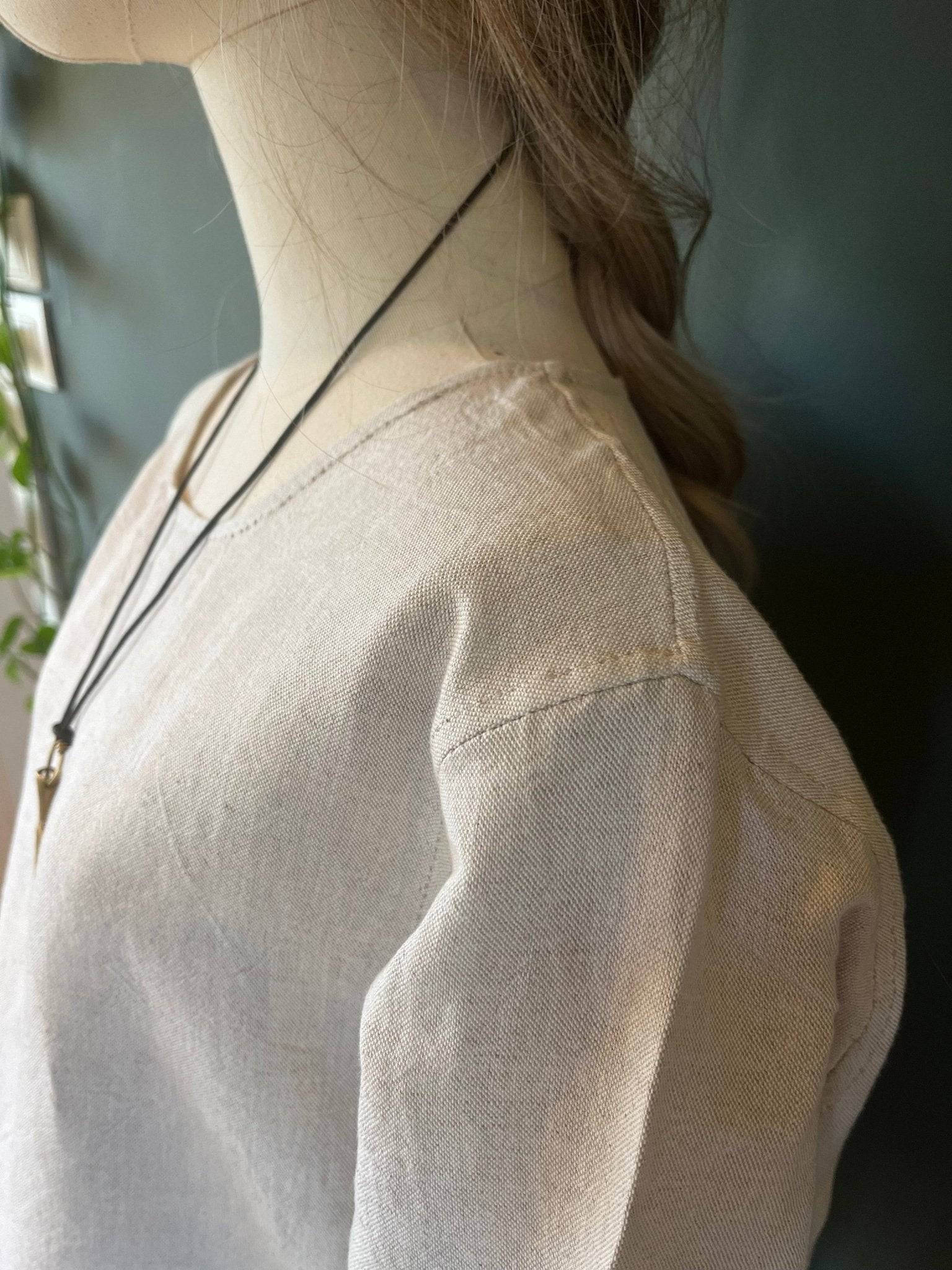 • SVEIN • Viking Age Linen Tunic with 2 gores READY MADE - MIMIRS SAUM