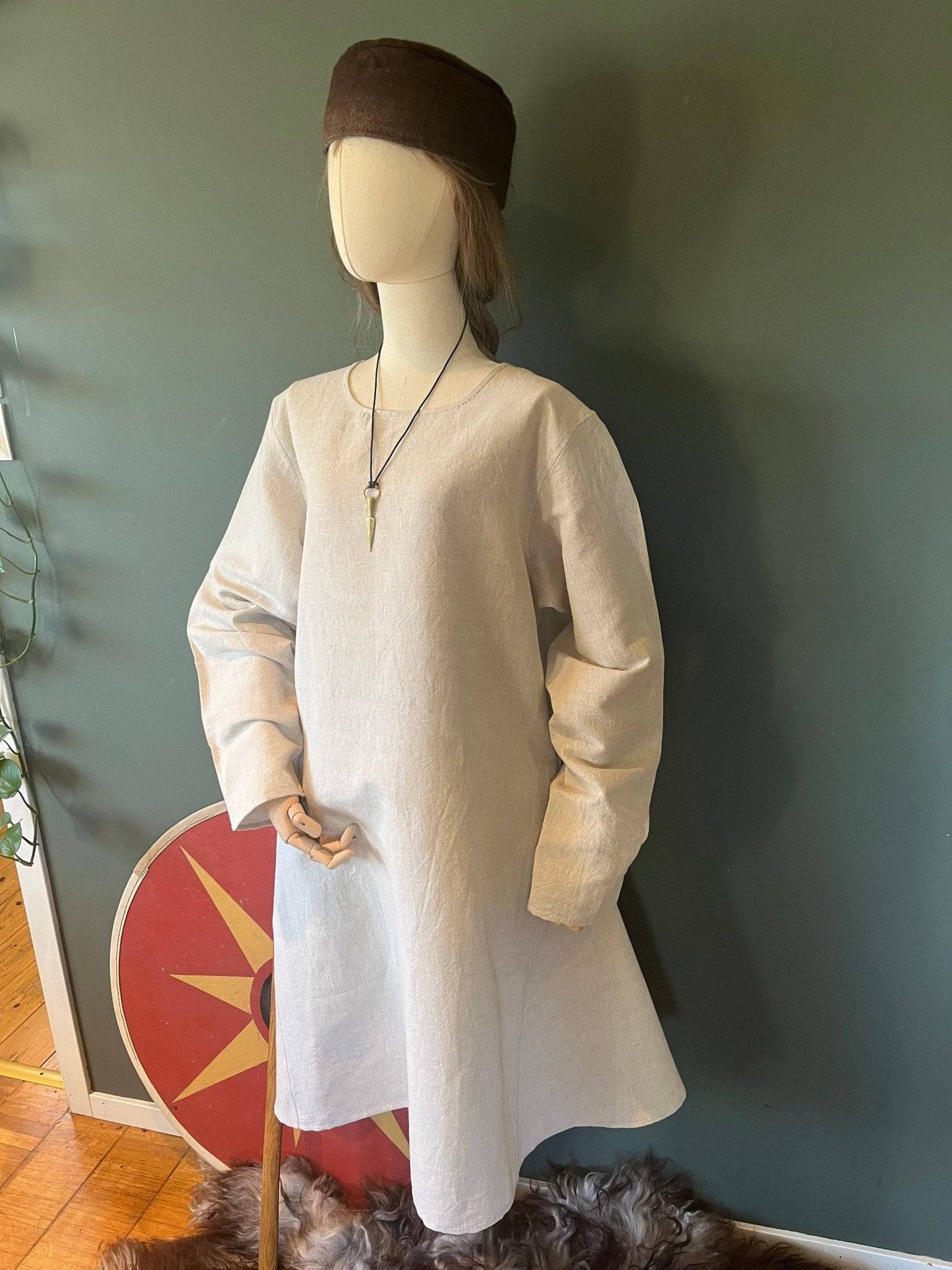 • SVEIN • Viking Age Linen Tunic with 2 gores READY MADE - MIMIRS SAUM