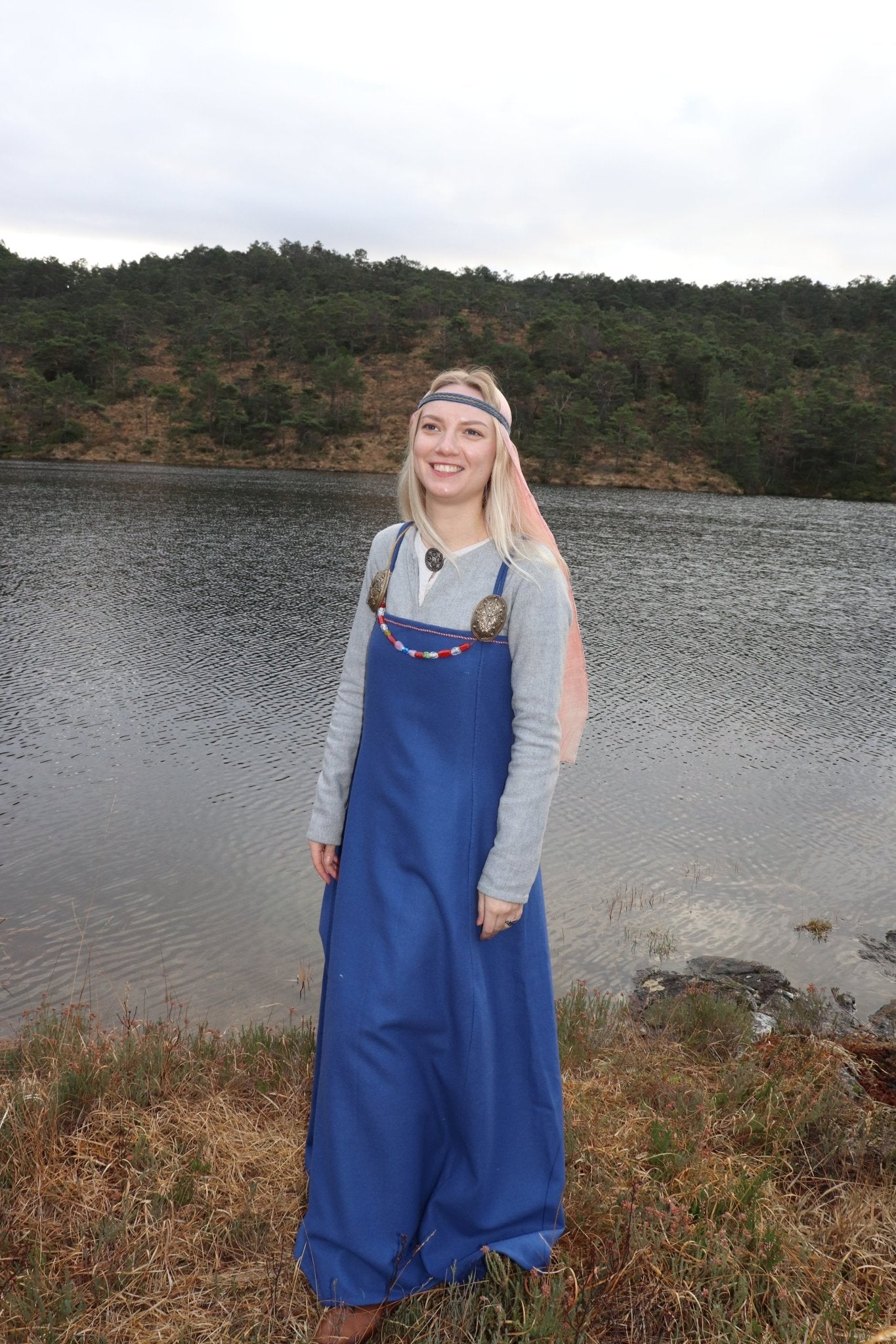 • ÅSA • Hand - Sewn Viking Age Four - Panel Apron Dress in Natural Shades | Premium Thin Twill Wool (290 g/m²) | Based on Finds from Birka, Haithabu, York & Dublin - MIMIRS SAUM