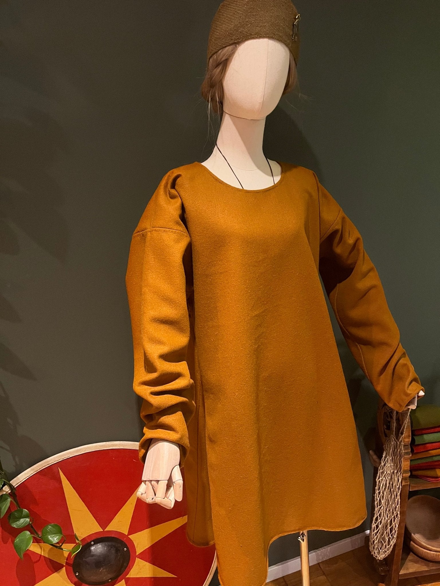 • ERIK • Viking Age Simple Woolen Tunic With 2 Gores READY - MADE size L camel thin twill - MIMIRS SAUM