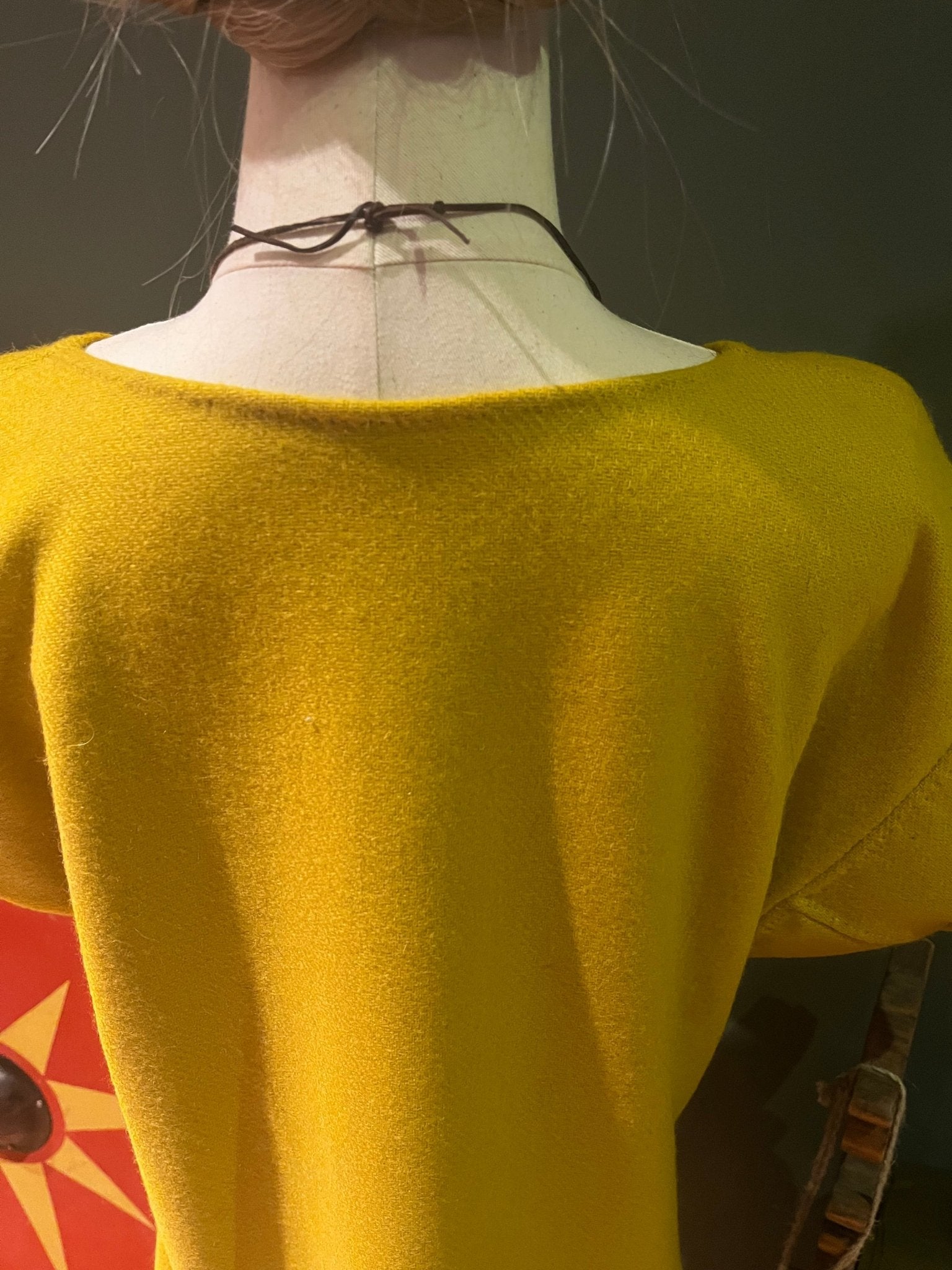 • ERIK • Viking Age Simple Woolen Tunic With 2 Gores READY - MADE size S yellow thin twill - MIMIRS SAUM