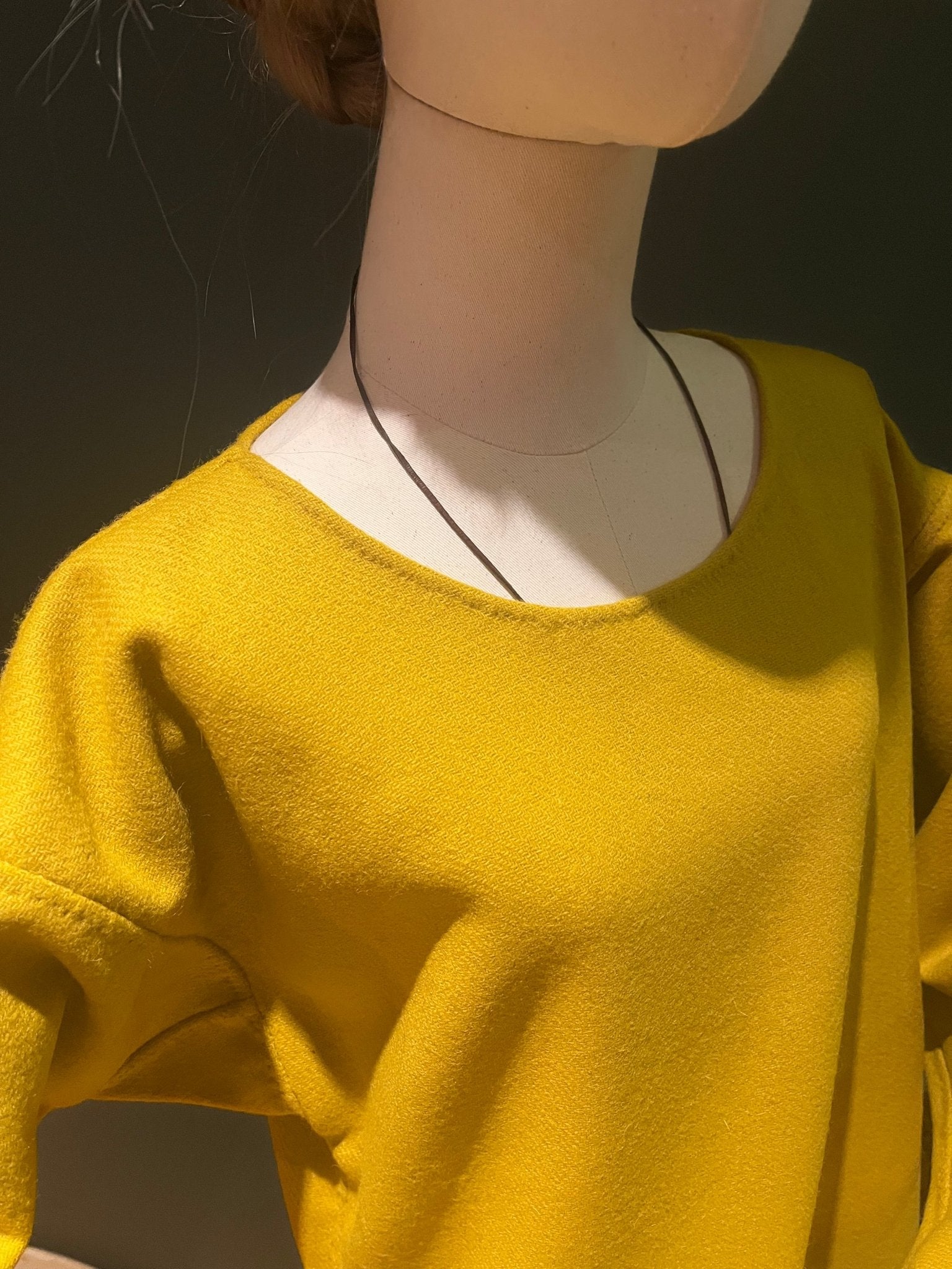 • ERIK • Viking Age Simple Woolen Tunic With 2 Gores READY - MADE size S yellow thin twill - MIMIRS SAUM