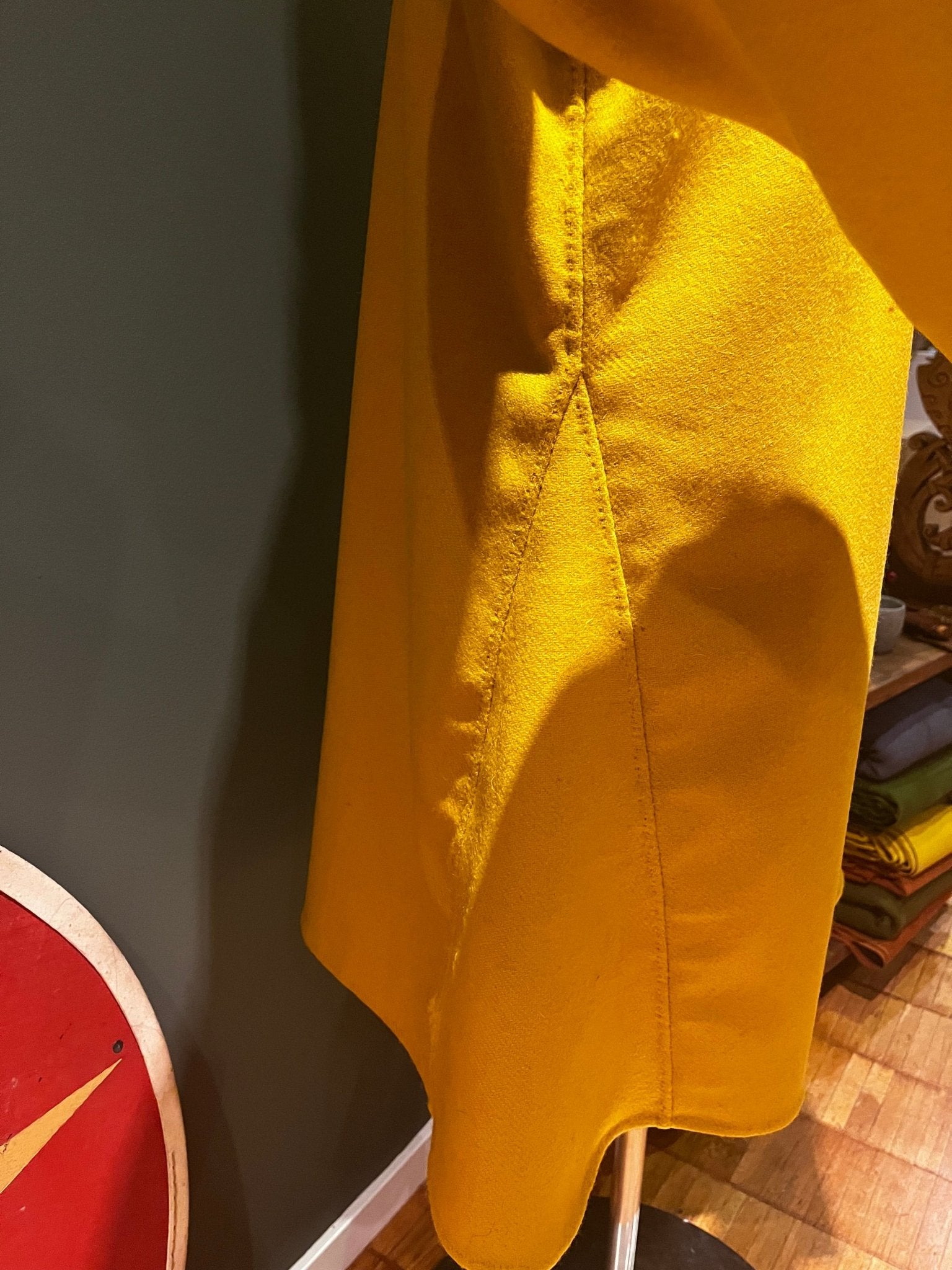 • ERIK • Viking Age Simple Woolen Tunic With 2 Gores READY - MADE size S yellow thin twill - MIMIRS SAUM