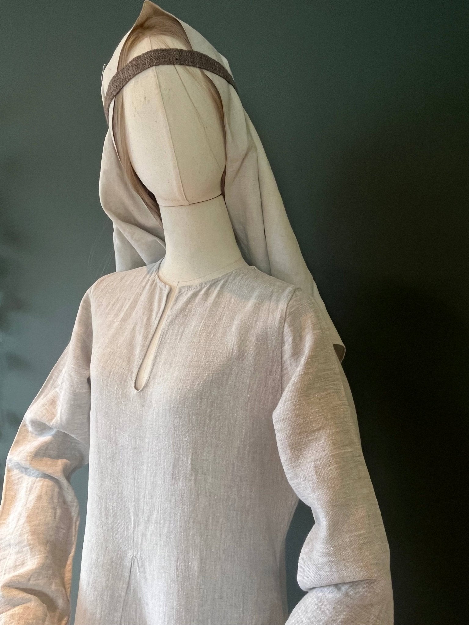 HILDA Hand-Sewn Viking Age Linen Dress with Four Gores | Based on HILDA Hand-Sewn Viking Age Linen Dress with Four Gores | Based on