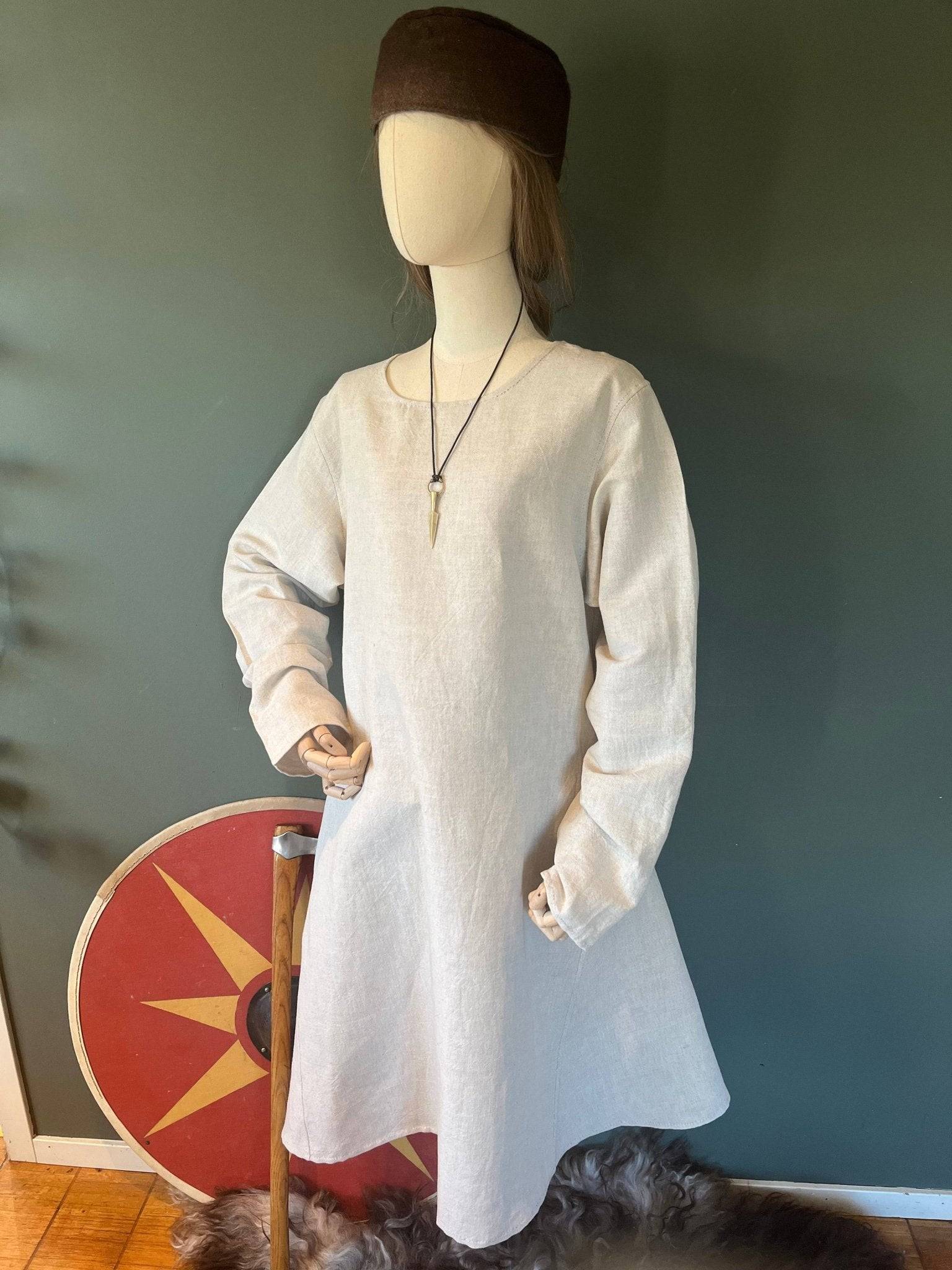 • SVEIN • Viking Age Linen Tunic with 2 gores READY MADE - MIMIRS SAUM