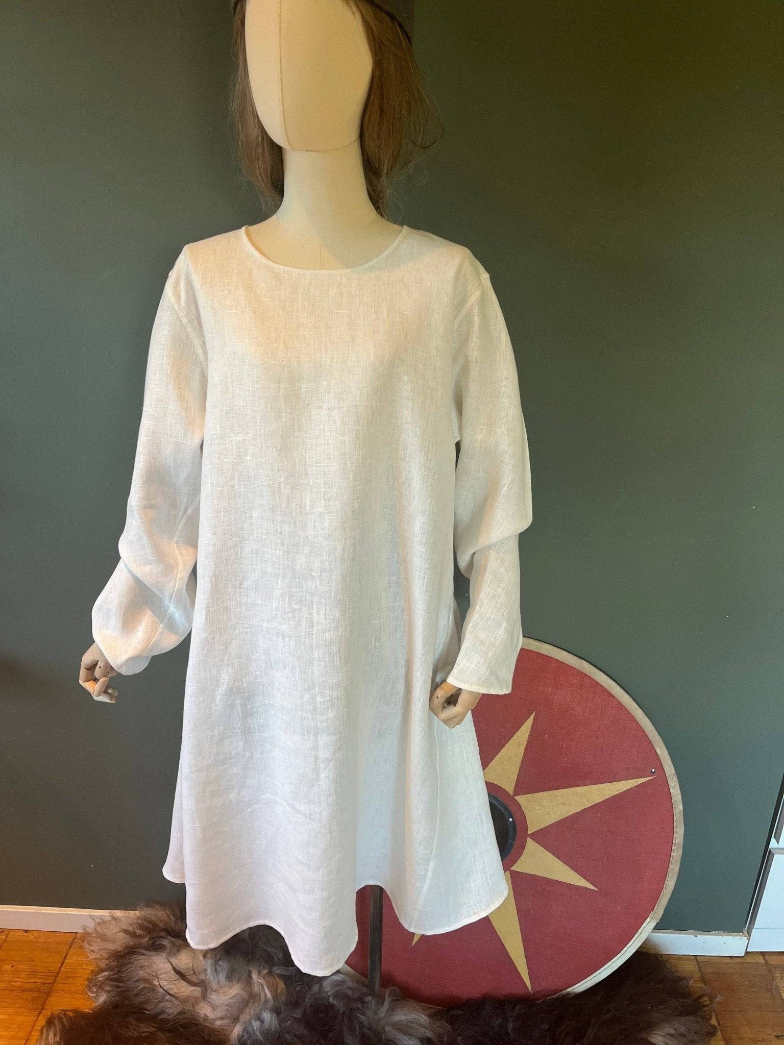 • SVEIN • Viking Age Linen Tunic with 2 gores READY MADE - MIMIRS SAUM